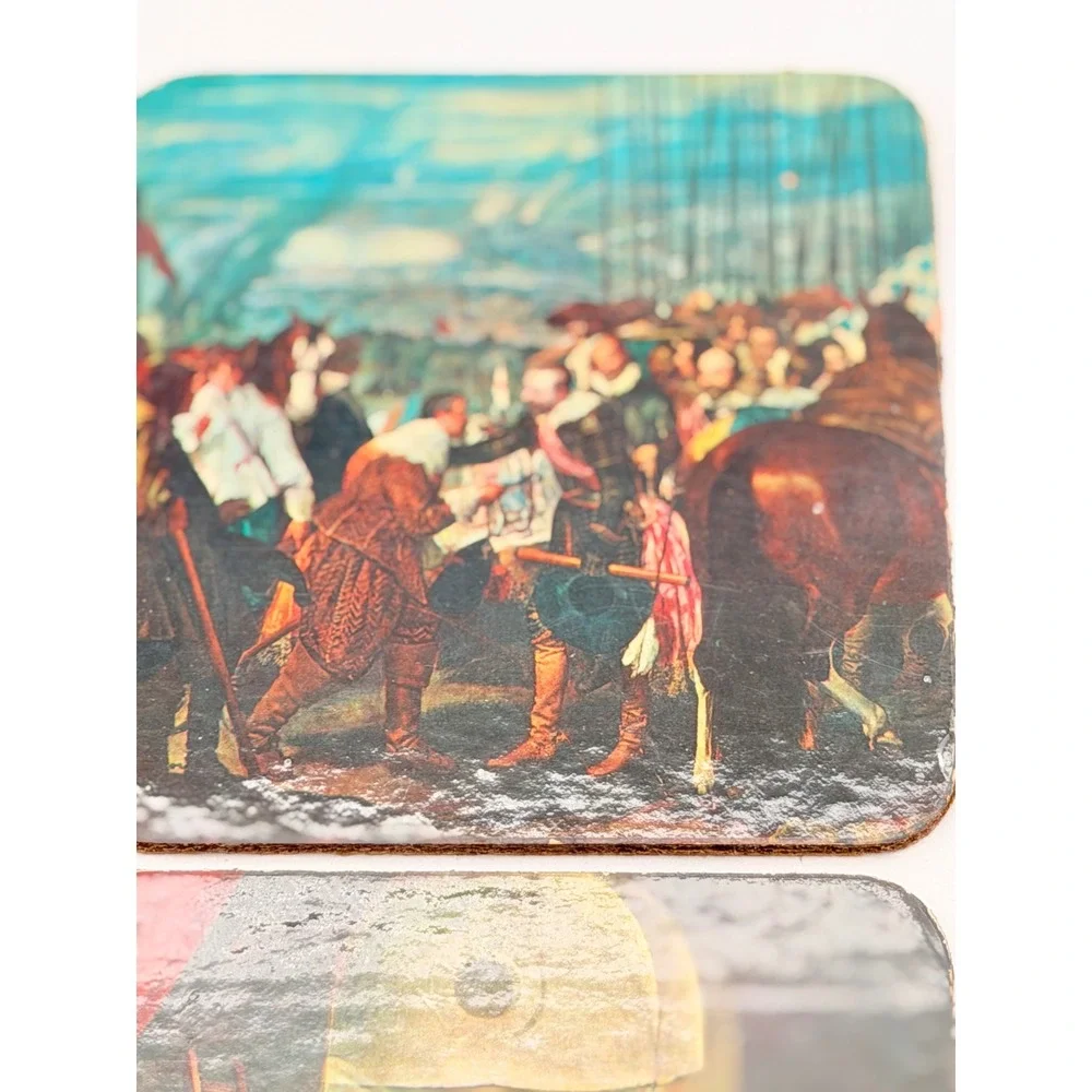 Vintage Diego Velazquez Fine Art Cork Coasters Set of 6 Spanish Baroque Painting